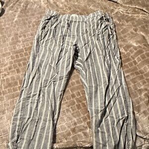 Striped Gray Kids Pants